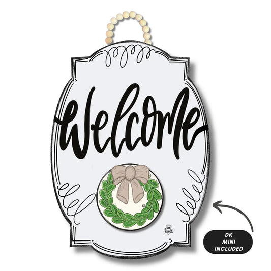 Welcome Sign Door Hanger with mini attachment