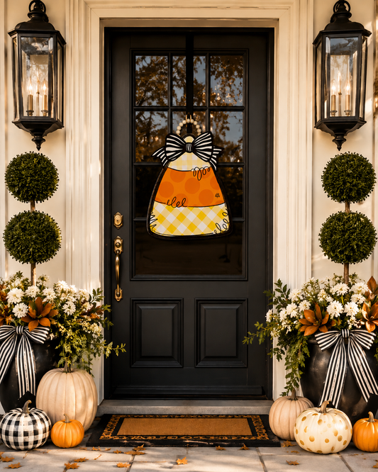 Candy Corn Front Door Sign