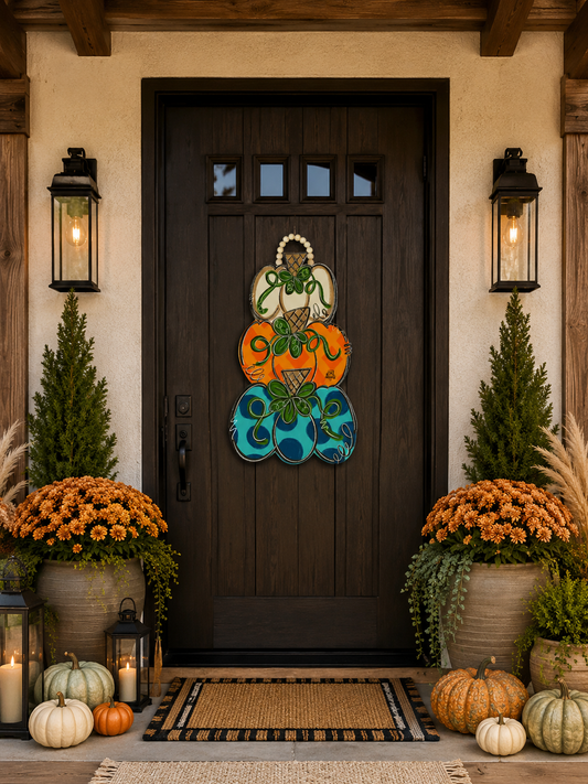 Pumpkin Stack Door Hanger