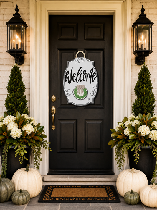 Welcome Sign Door Hanger with mini attachment